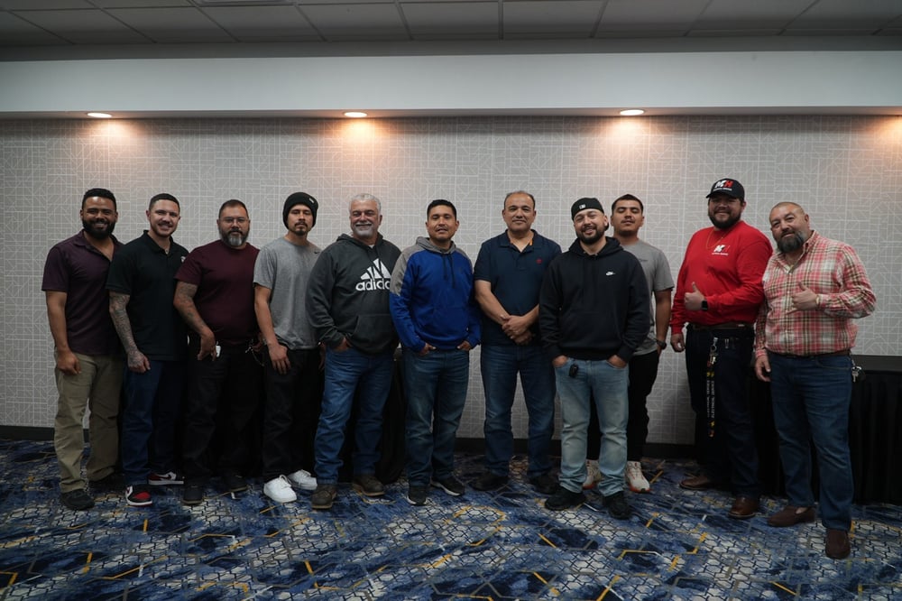 Will Betances visiting the Campbell Bay Electric team